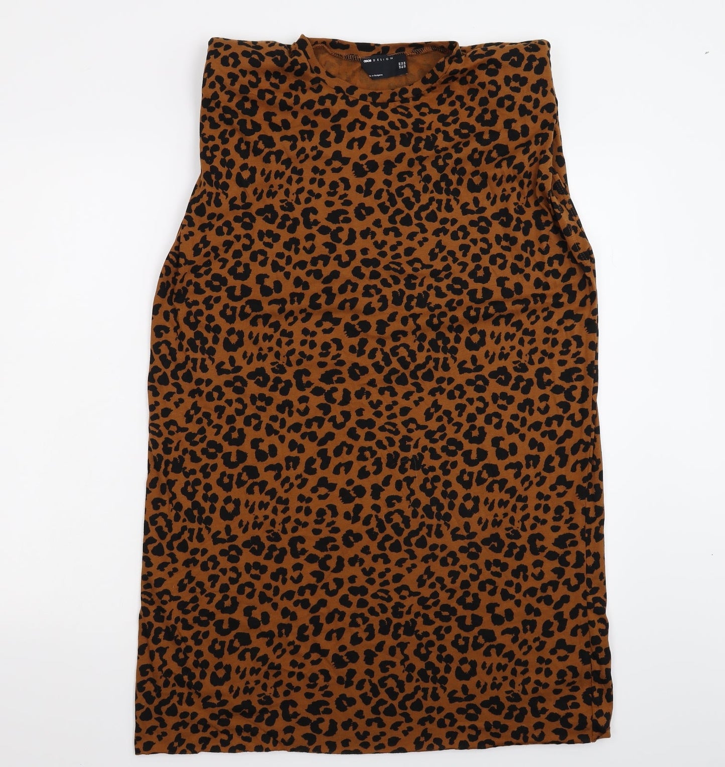 ASOS Womens Brown Animal Print  Tank Dress  Size 8