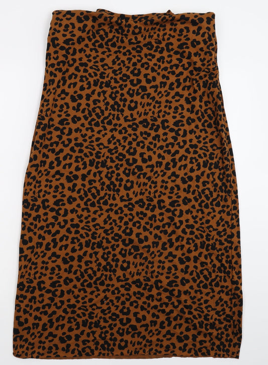 ASOS Womens Brown Animal Print  Tank Dress  Size 8