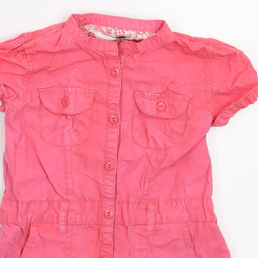 Earlydays Girls Pink   Shirt Dress  Size 18-24 Months
