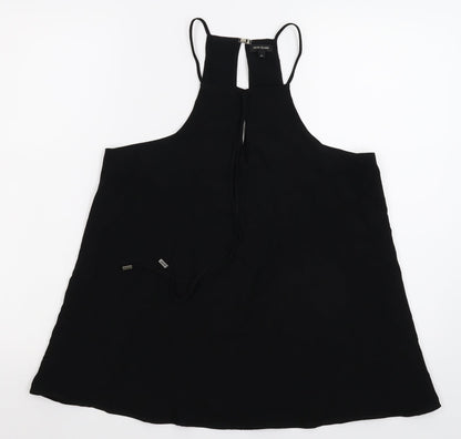 Womens UK Size 10 River Island Black Basic Tank
