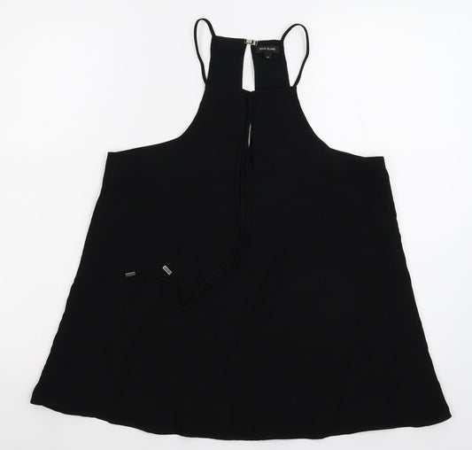 Womens UK Size 10 River Island Black Basic Tank