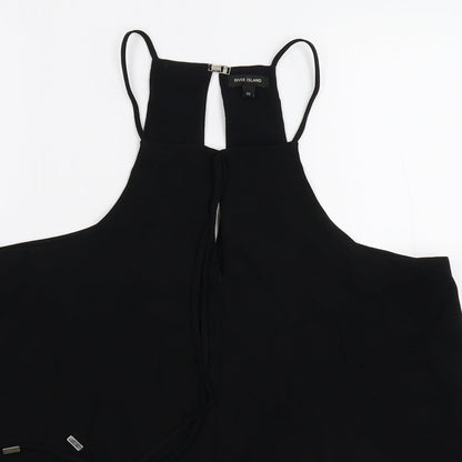 Womens UK Size 10 River Island Black Basic Tank