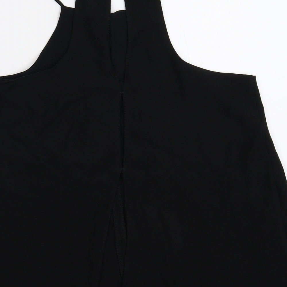Womens UK Size 10 River Island Black Basic Tank