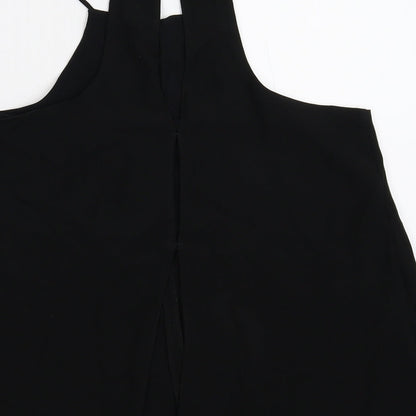 Womens UK Size 10 River Island Black Basic Tank