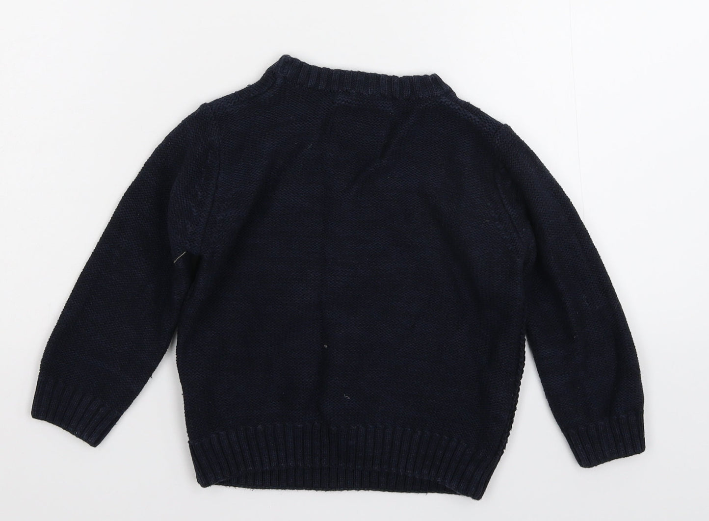 Prweorn Boys Blue  Knit Pullover Jumper Size 3 Years