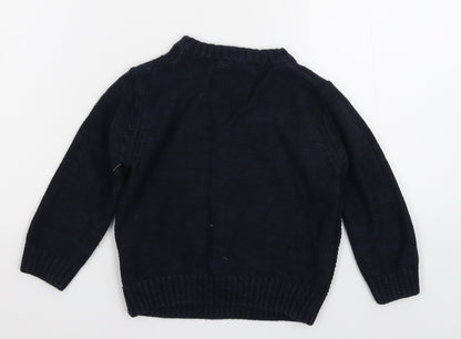 Prweorn Boys Blue  Knit Pullover Jumper Size 3 Years