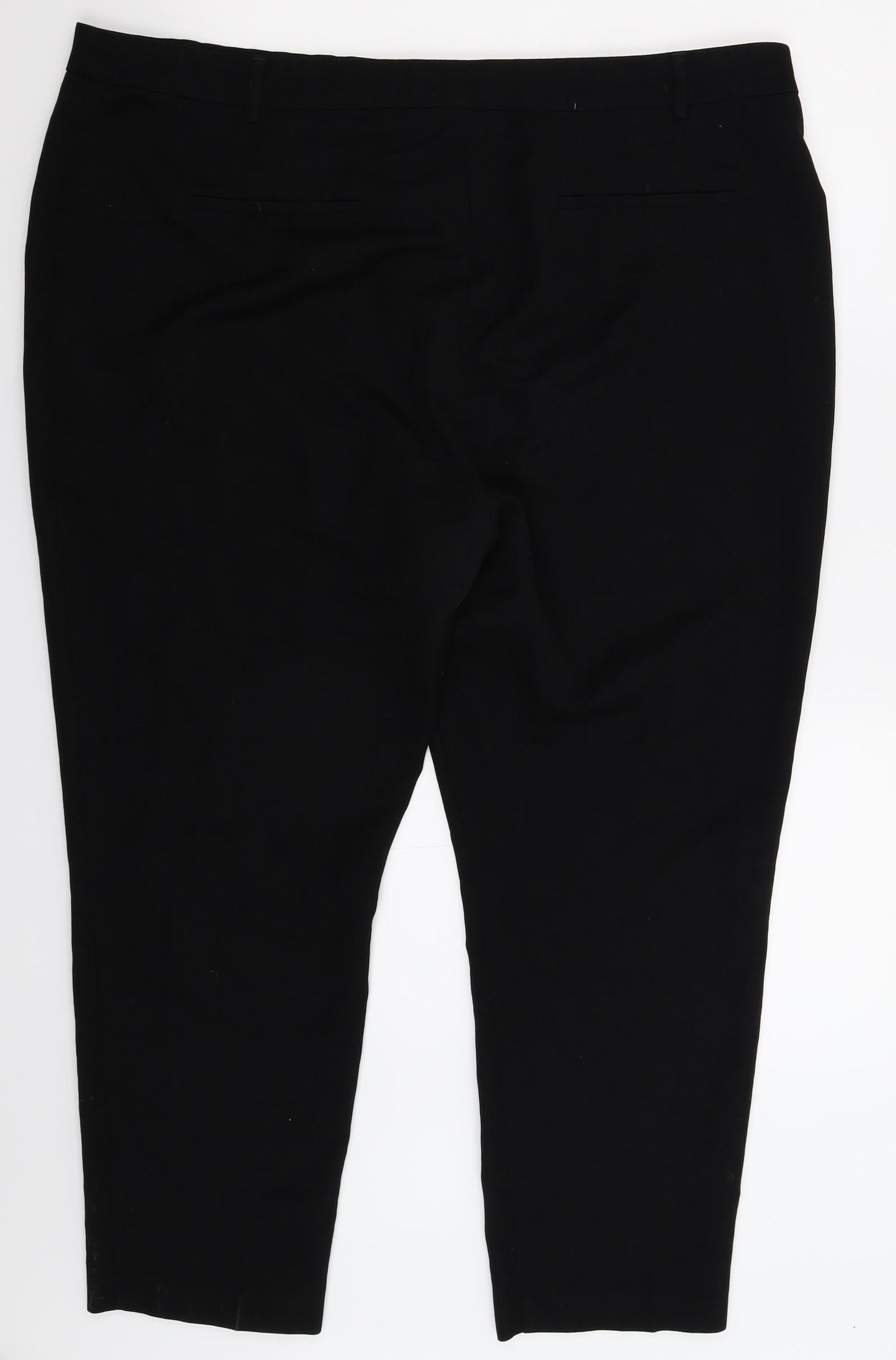 Womens UK Size 42 in Preworn Slim Fit  Black Trousers