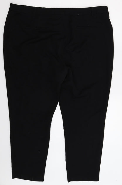 Womens UK Size 42 in Preworn Slim Fit  Black Trousers