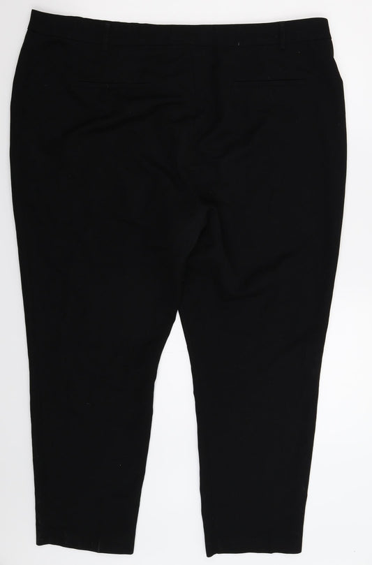 Womens UK Size 42 in Preworn Slim Fit  Black Trousers