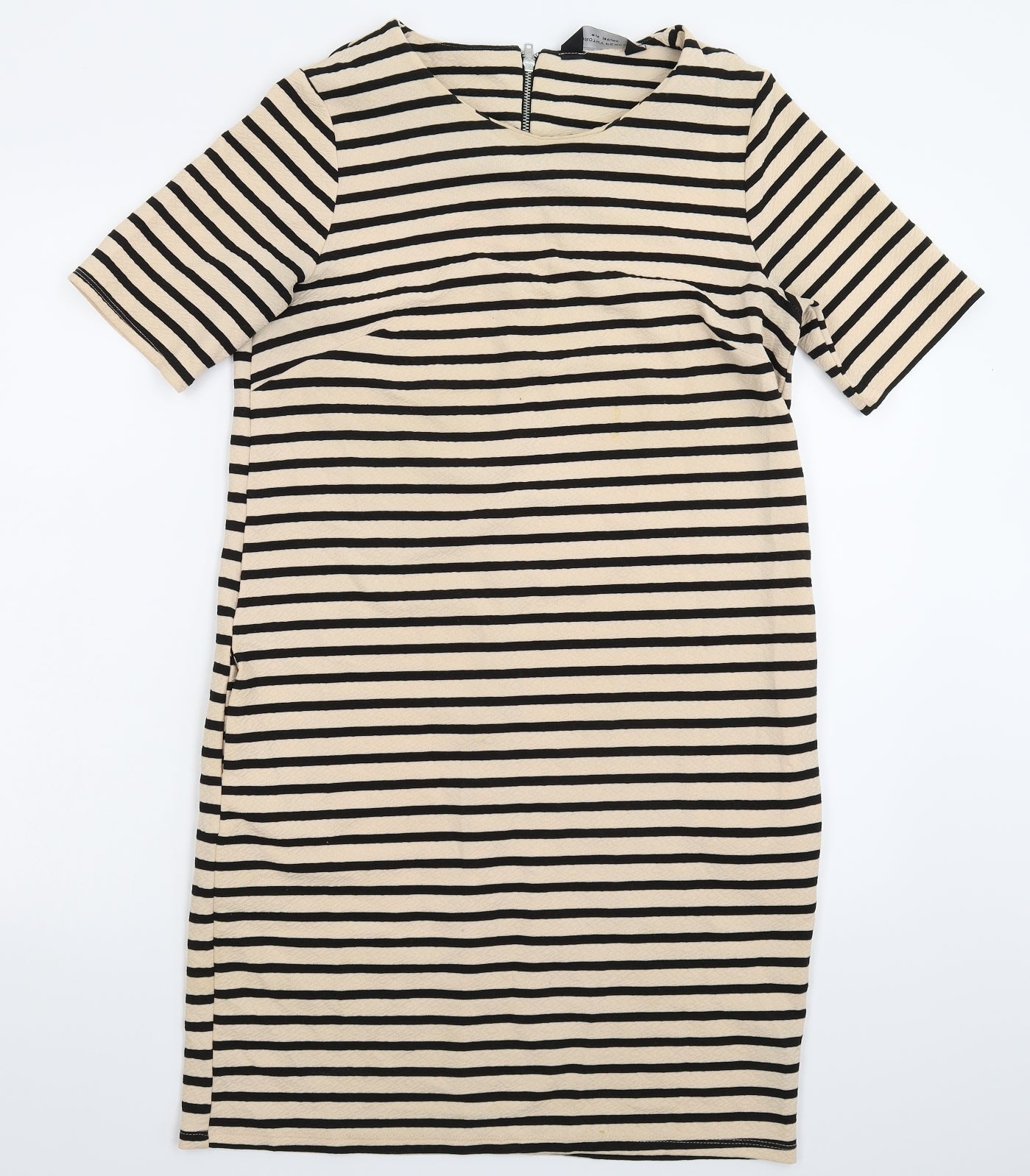 Dorothy Perkins Womens Beige Striped  Bodycon  Size 10