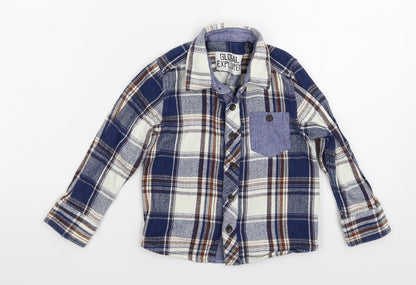 Global Explorer Boys Multicoloured Check  Basic Button-Up Size 3 Years