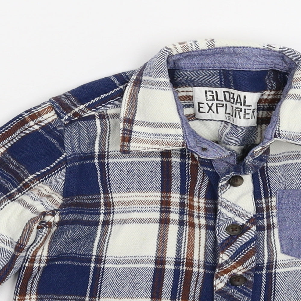 Global Explorer Boys Multicoloured Check  Basic Button-Up Size 3 Years