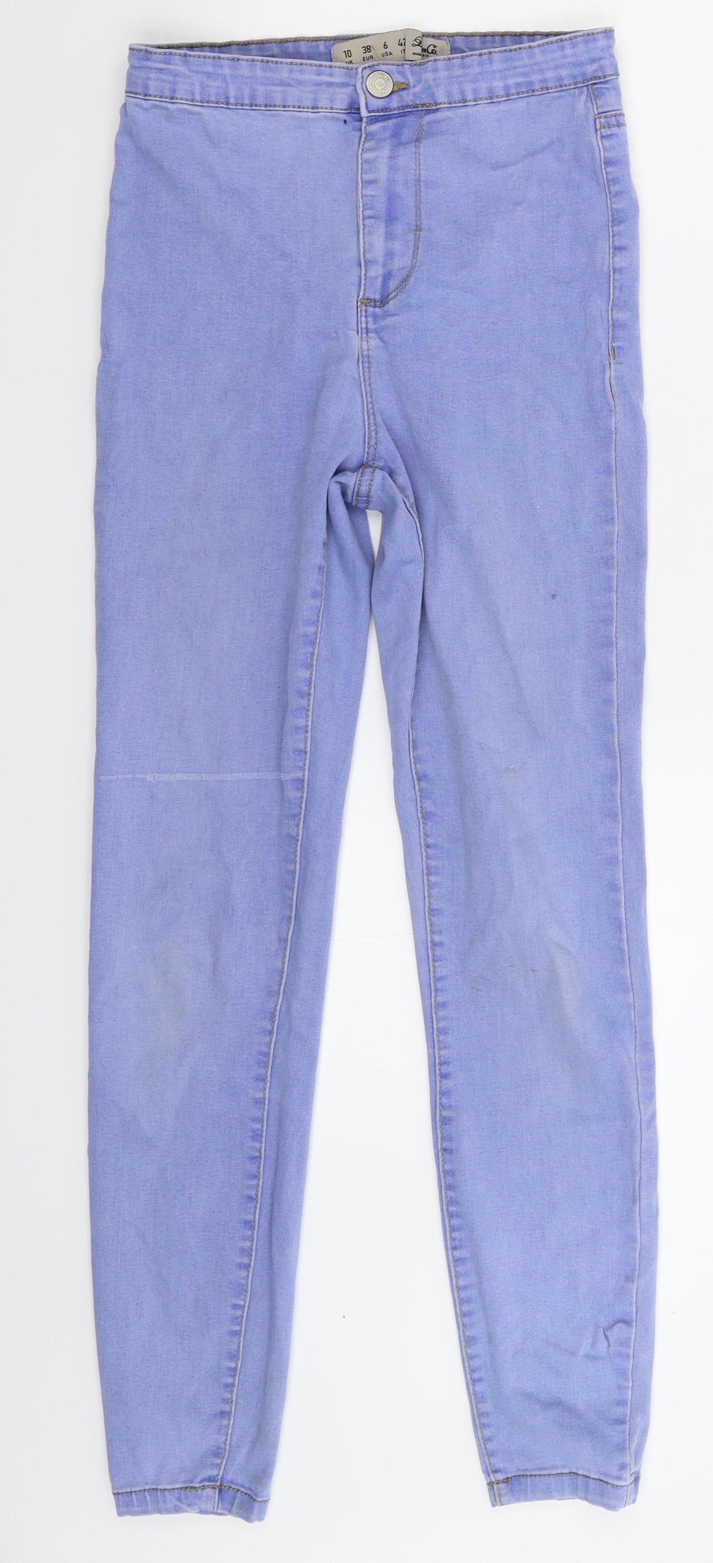 Denim & Co. Womens Blue  Denim Jegging Jeans Size 10 L27 in