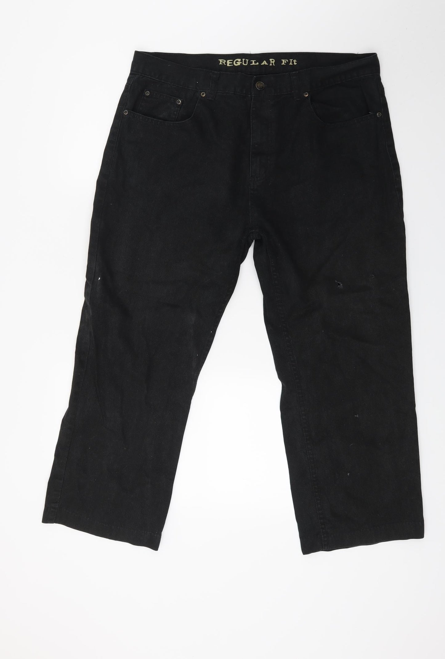 Womens UK Size 36 in Preworn Regular Fit Cropped Black Trousers