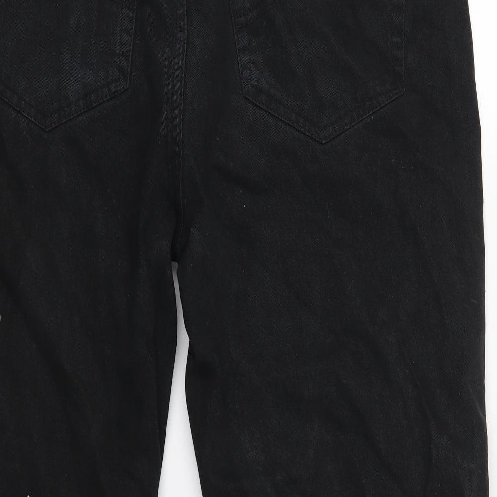 Womens UK Size 36 in Preworn Regular Fit Cropped Black Trousers