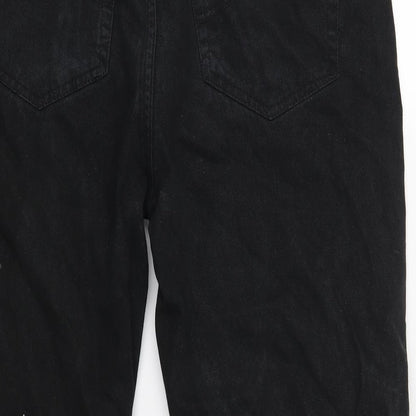 Womens UK Size 36 in Preworn Regular Fit Cropped Black Trousers