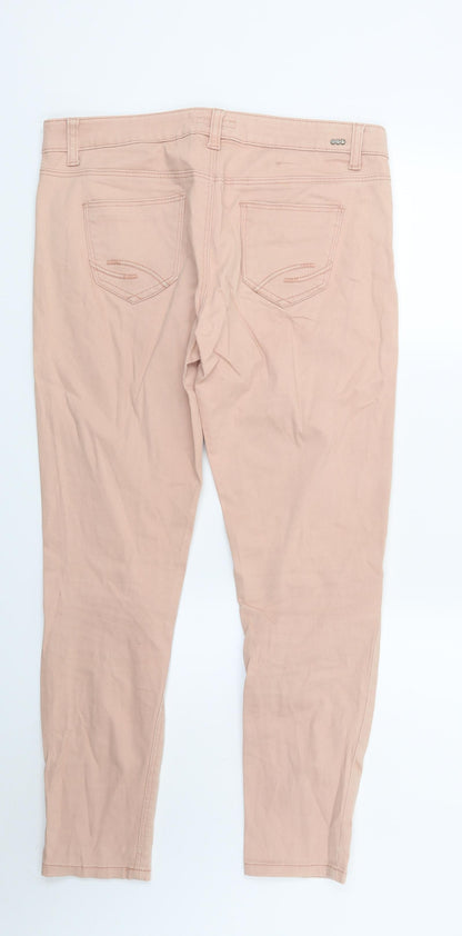 HOT Womens Pink  Denim Skinny Jeans Size 12 L25 in