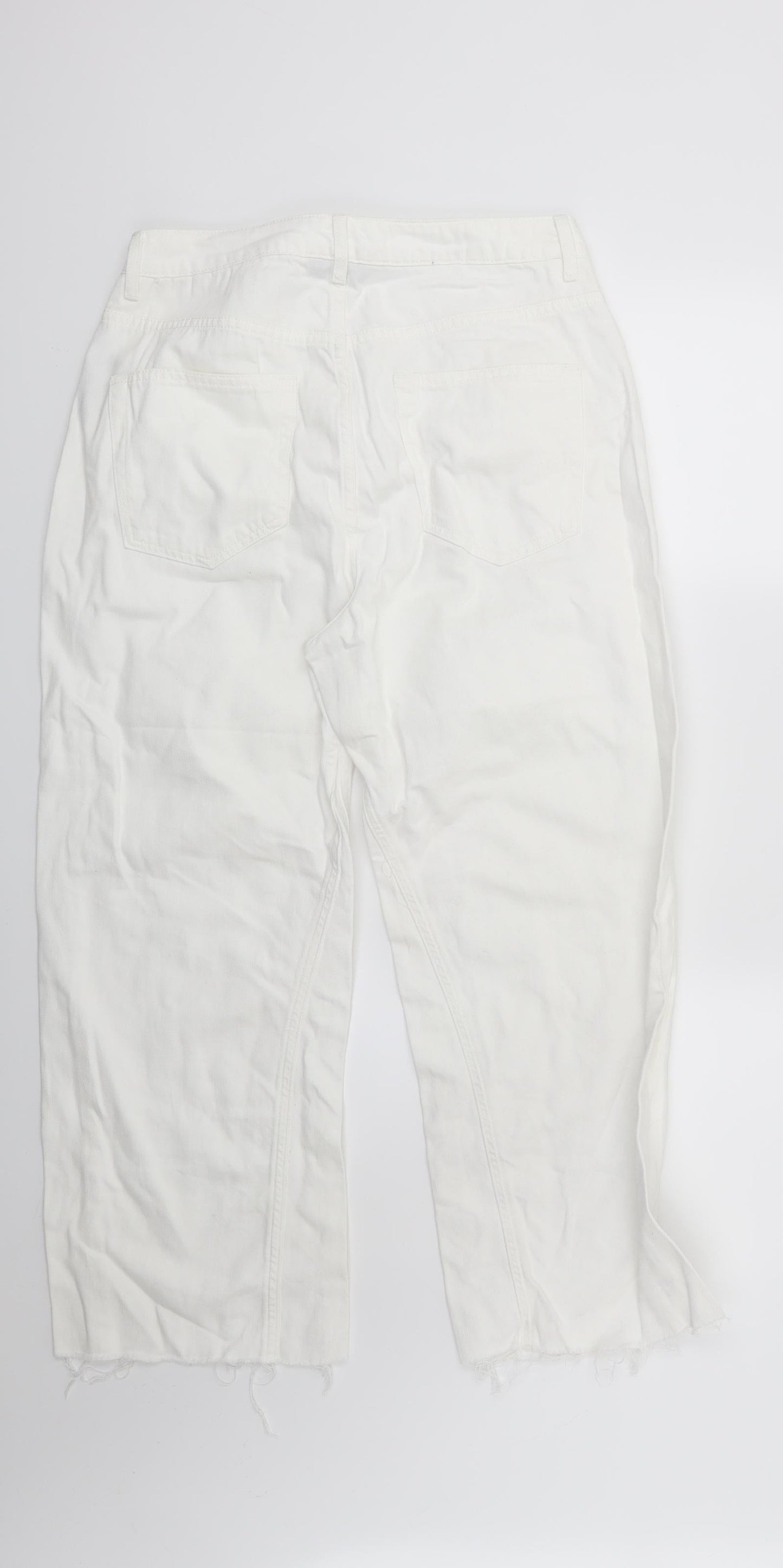 Very Womens White  Denim Straight Jeans Size 12 L22 in