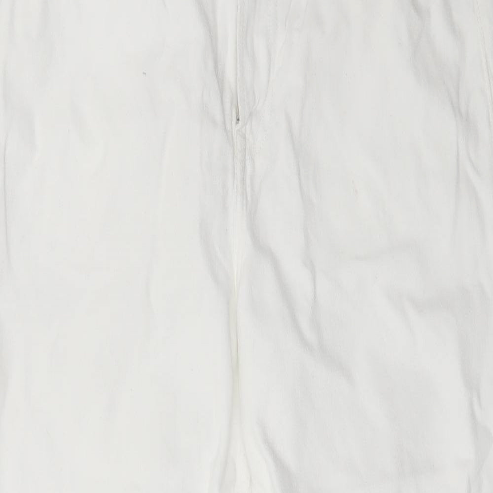 Very Womens White  Denim Straight Jeans Size 12 L22 in