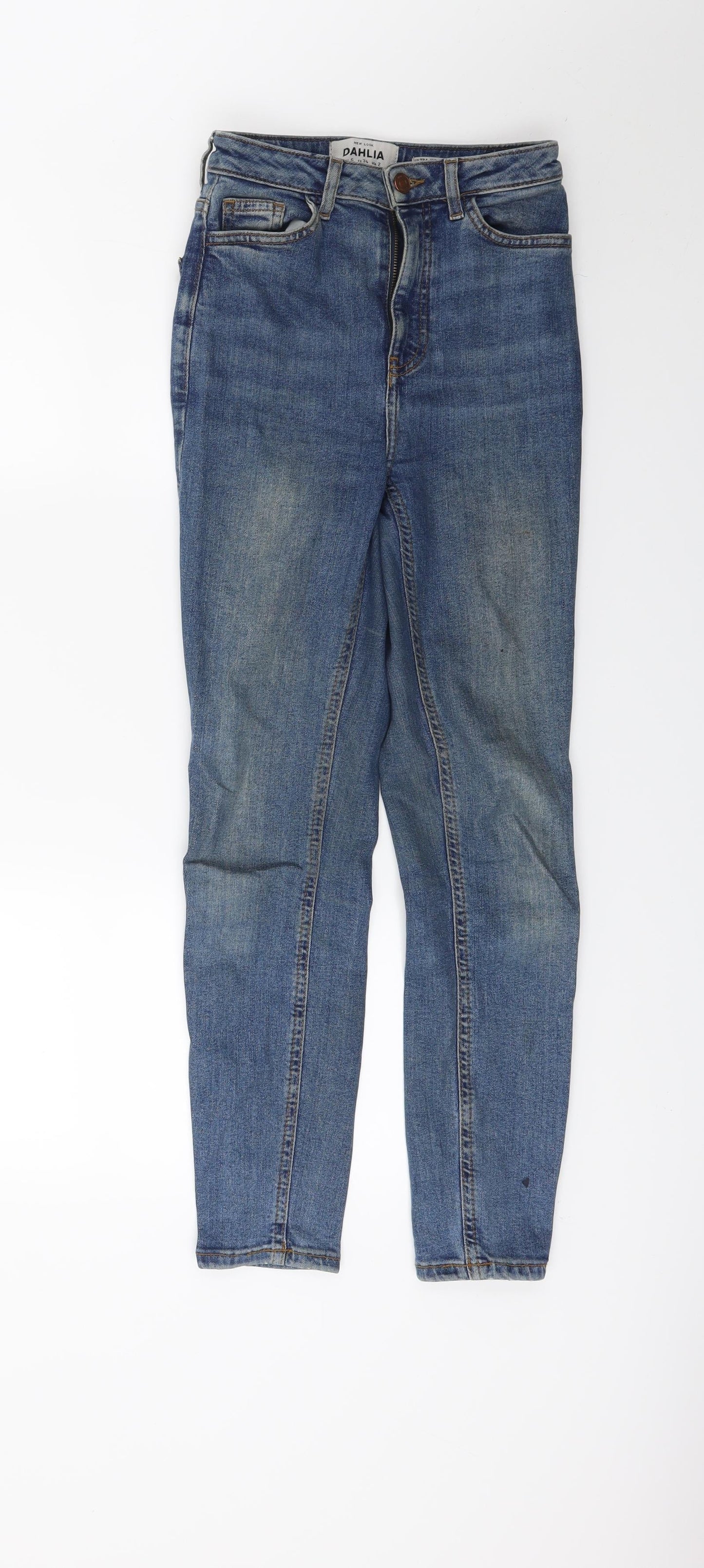 New Look Womens Blue  Denim Skinny Jeans Size 6 L24 in