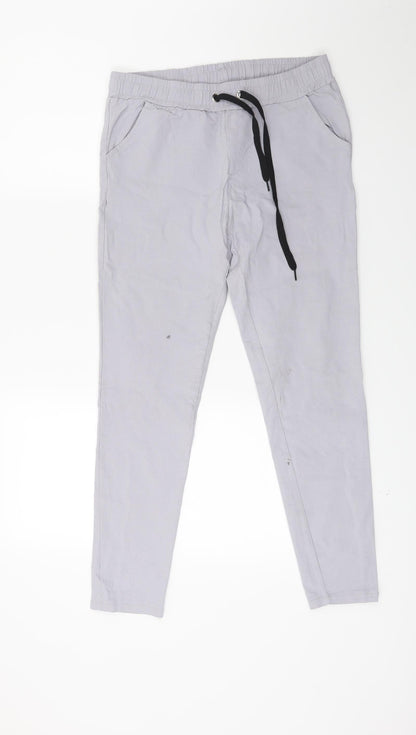 Preworn Girls Grey  Denim Jegging Jeans Size L - Made in Italy