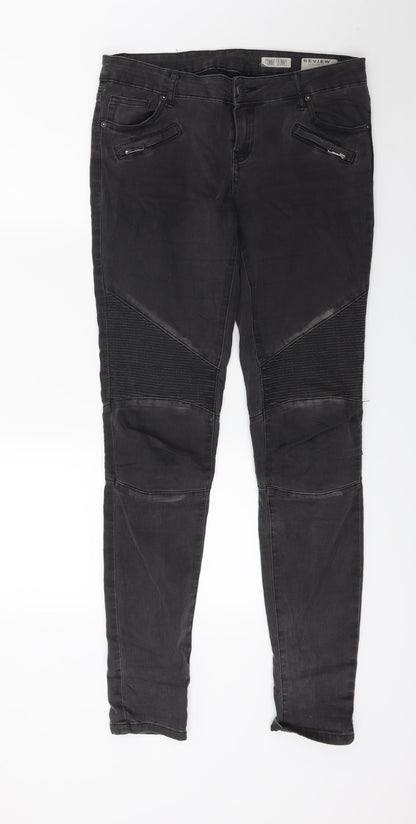 Womens UK Size 28 in Review Regular Fit Skinny Black Jeans