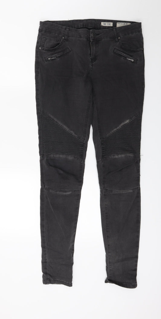 Womens UK Size 28 in Review Regular Fit Skinny Black Jeans