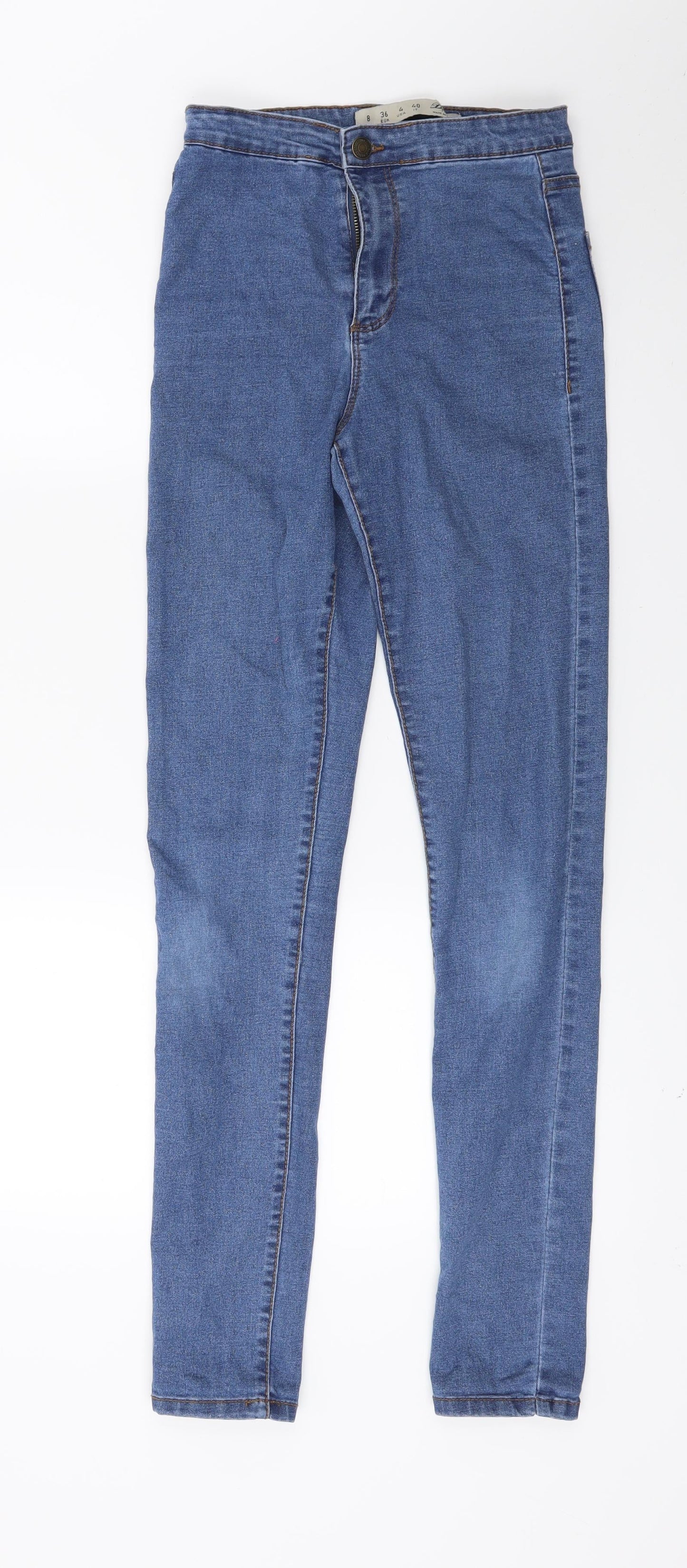 Primark Womens Blue  Denim Skinny Jeans Size 8 L27 in