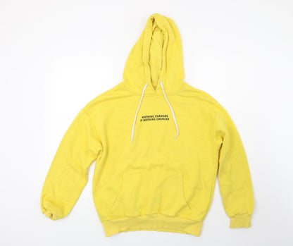 Cropp Womens Yellow   Pullover Hoodie Size S