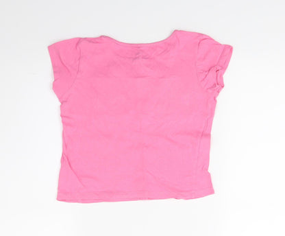 Pep&co Girls Pink   Basic T-Shirt Size 5-6 Years  - Hugs