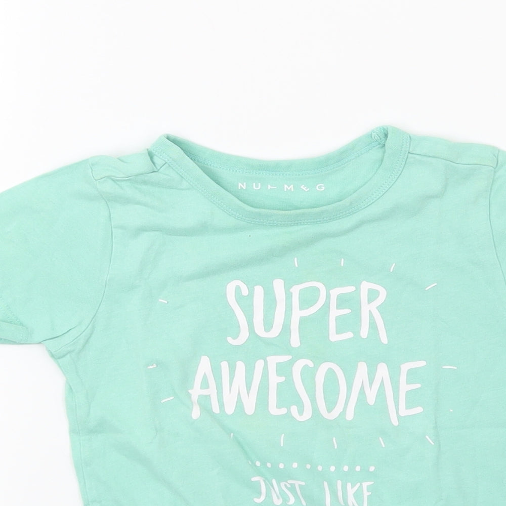 Nutmeg Girls Green   Basic T-Shirt Size 2 Years