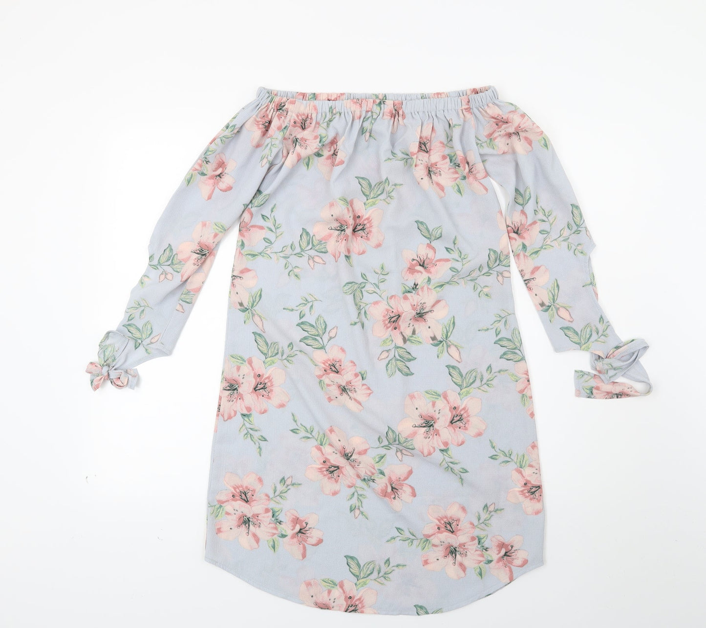 New Look Womens Blue Floral  A-Line  Size 8
