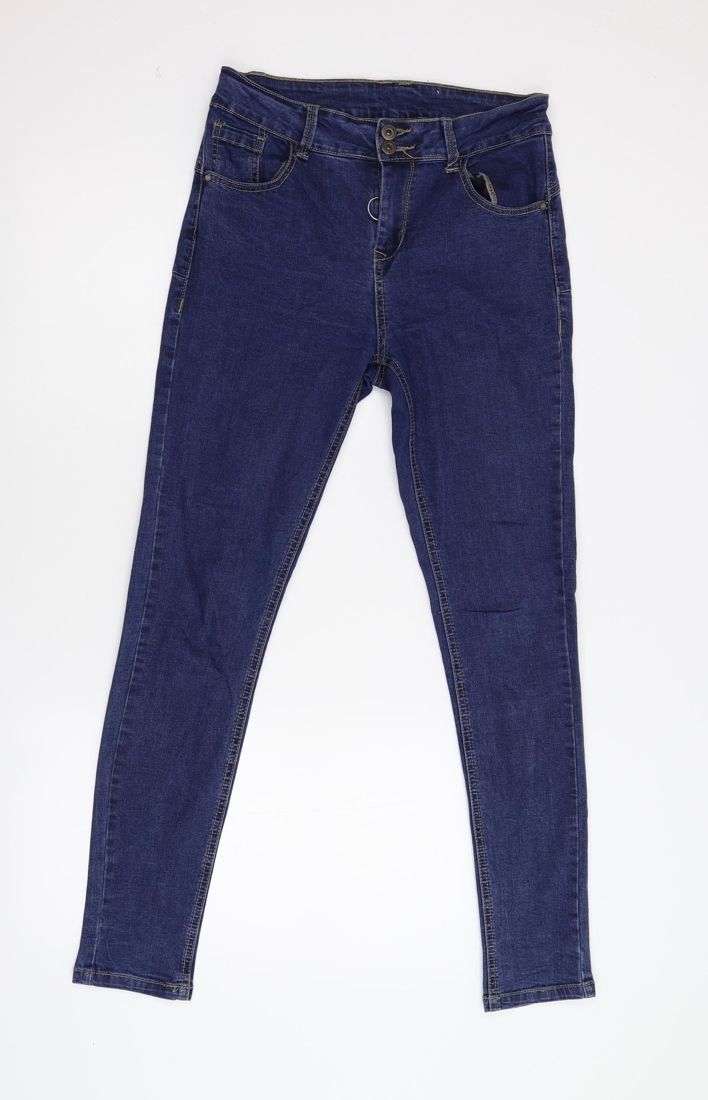 Womens UK Size 28 Preworn Slim Fit Mom Blue Jeans
