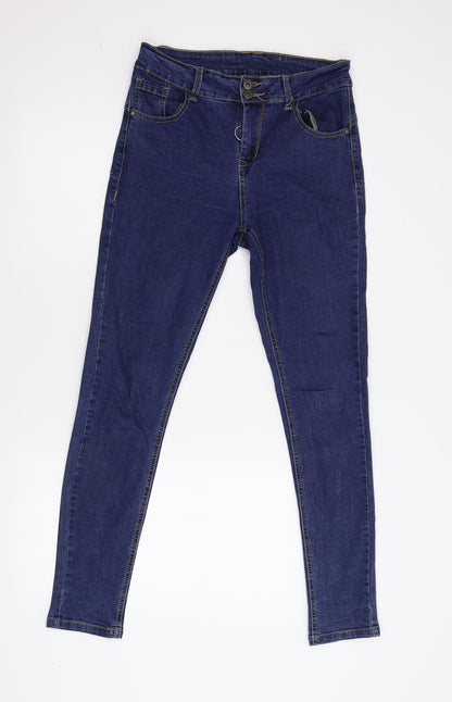Womens UK Size 28 Preworn Slim Fit Mom Blue Jeans