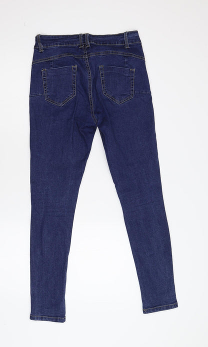 Womens UK Size 28 Preworn Slim Fit Mom Blue Jeans