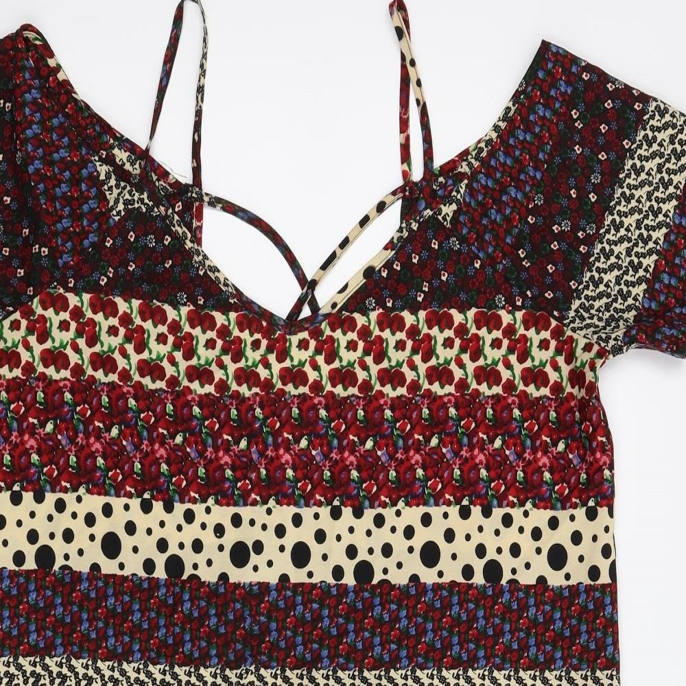 Boohoo Womens Multicoloured Floral  Shift  Size 12