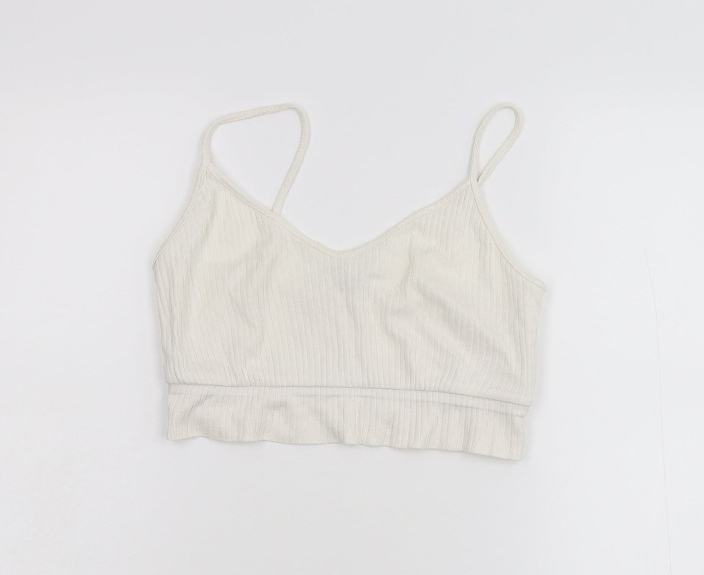 Miss Selfridge Womens White  Jersey Basic Tank Size 10