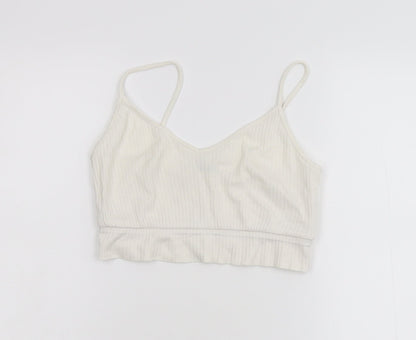 Miss Selfridge Womens White  Jersey Basic Tank Size 10