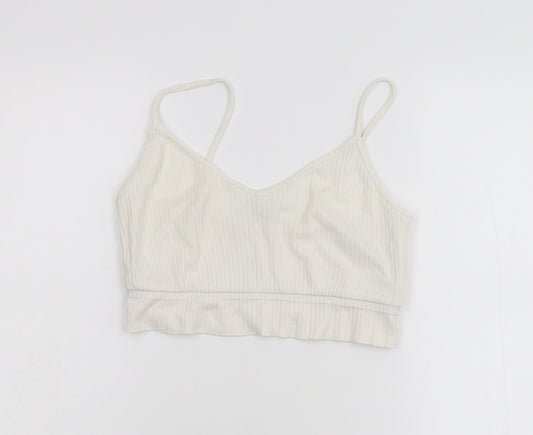 Miss Selfridge Womens White  Jersey Basic Tank Size 10