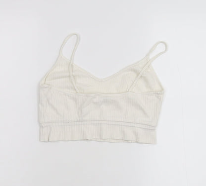 Miss Selfridge Womens White  Jersey Basic Tank Size 10