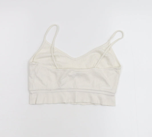 Miss Selfridge Womens White  Jersey Basic Tank Size 10
