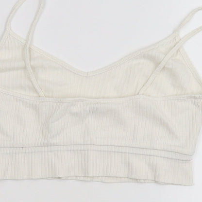Miss Selfridge Womens White  Jersey Basic Tank Size 10