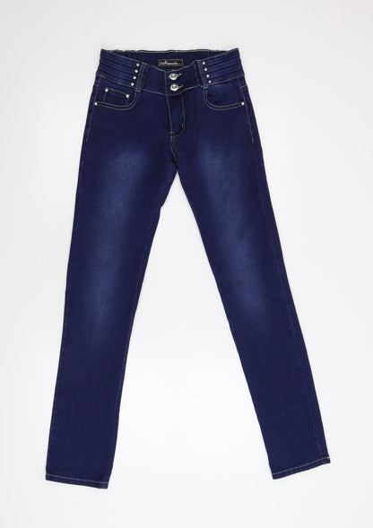 Mariola Girls Blue  Damask Skinny Jeans