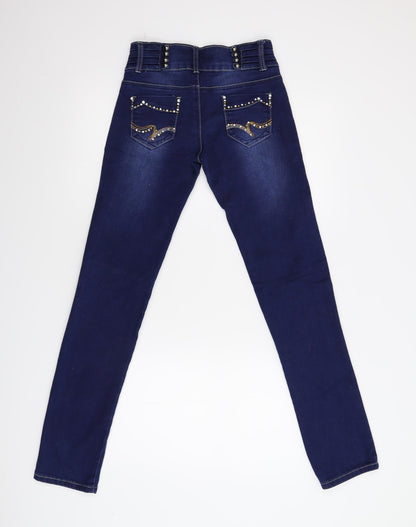Mariola Girls Blue  Damask Skinny Jeans