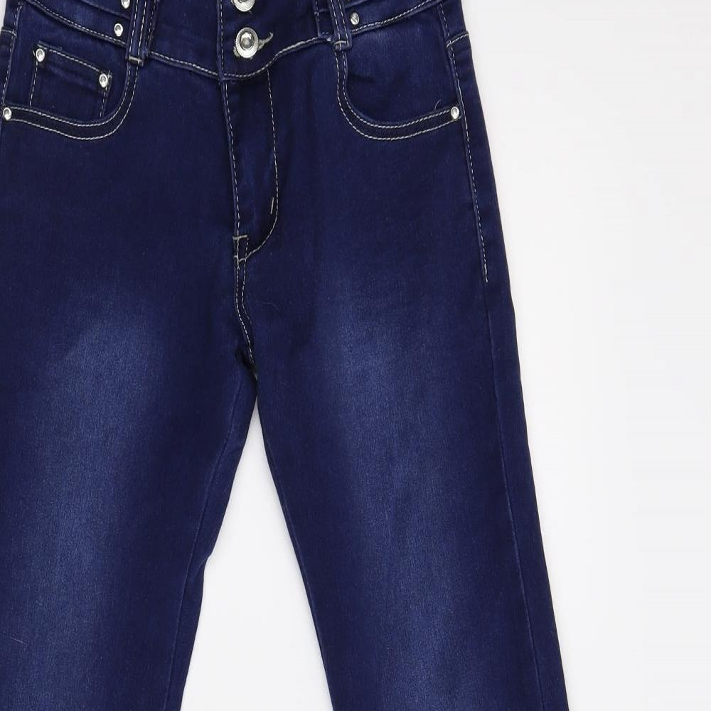 Mariola Girls Blue  Damask Skinny Jeans