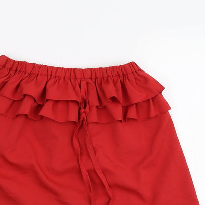 Preworn Girls Red   Mini Skirt Size M
