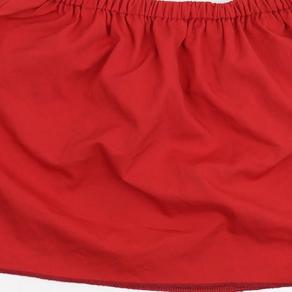 Preworn Girls Red   Mini Skirt Size M