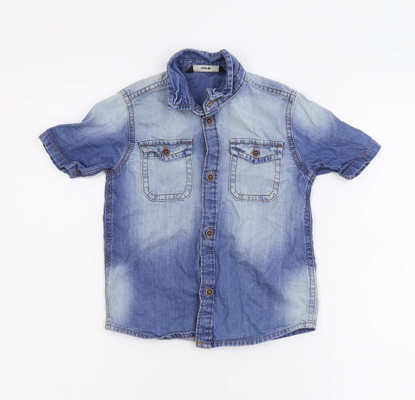 George Boys Blue  Denim Basic Button-Up Size 3-4 Years