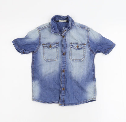 George Boys Blue  Denim Basic Button-Up Size 3-4 Years