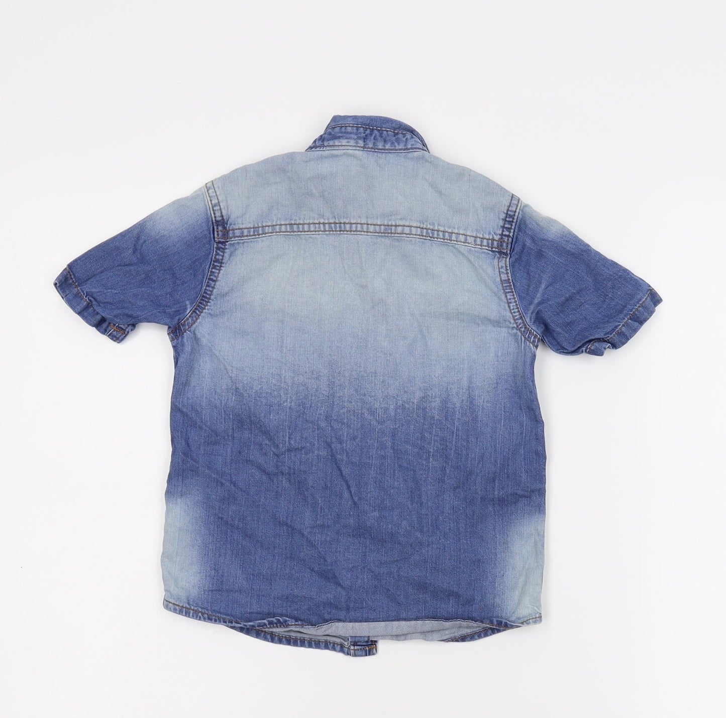 George Boys Blue  Denim Basic Button-Up Size 3-4 Years